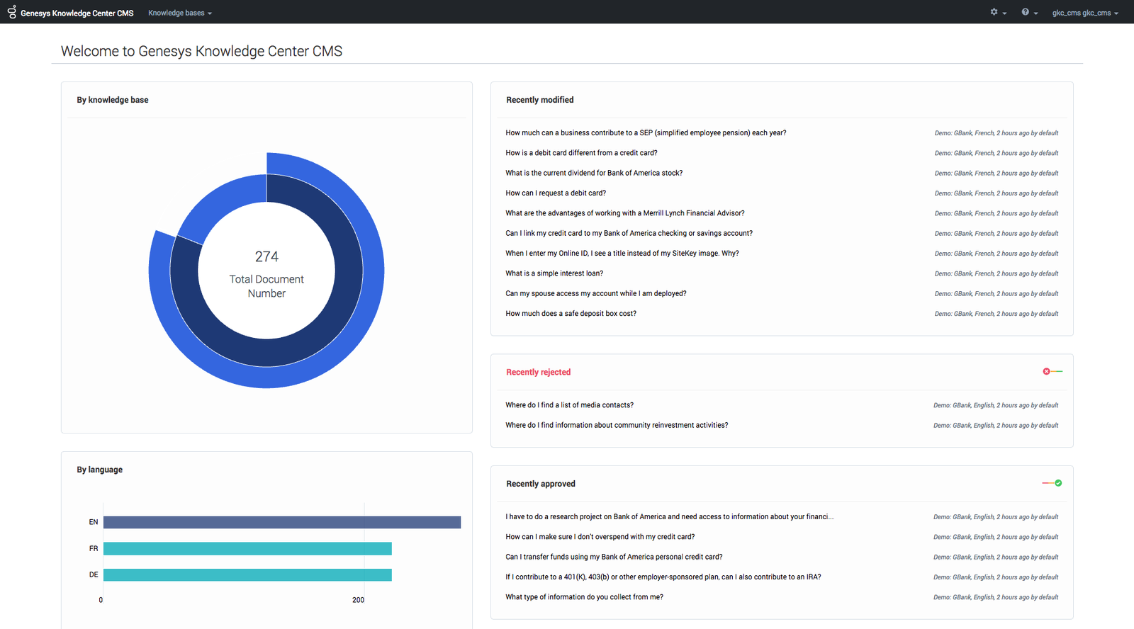 Genesys Knowledge base