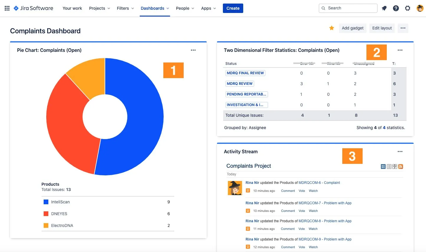 JIra Customer Complaint Software