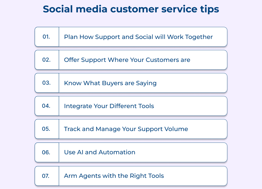 Social media customer service tips