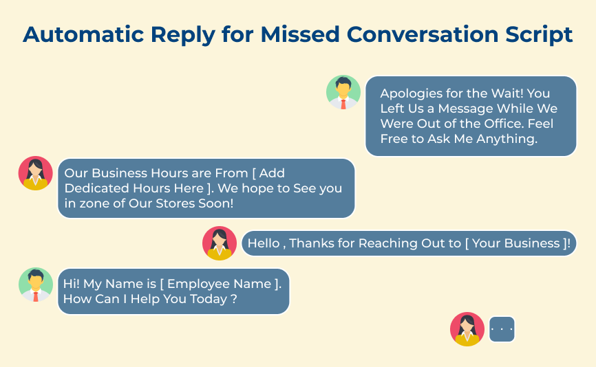 Automatic Reply for Missed Conversation Script