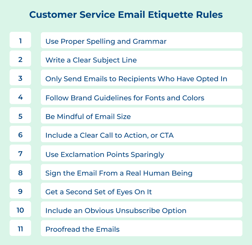 Customer Service Email Etiquette Rules