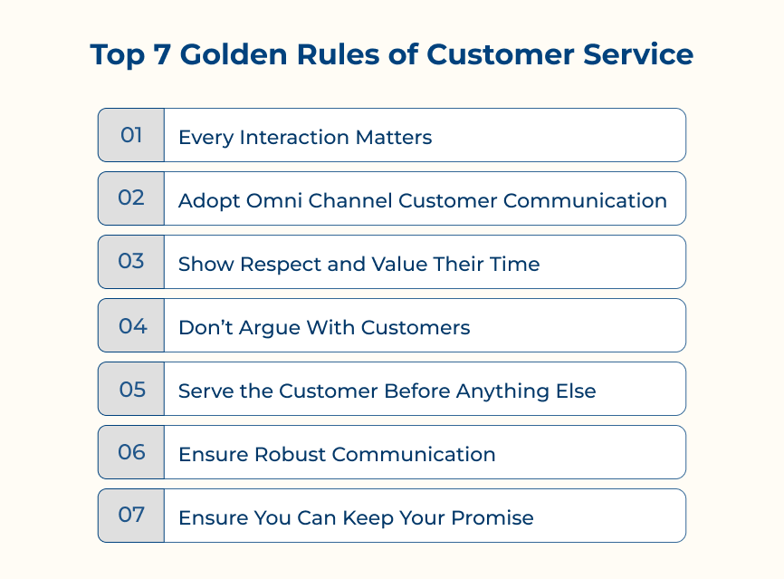 Top 7 Golden Rules of Customer Service