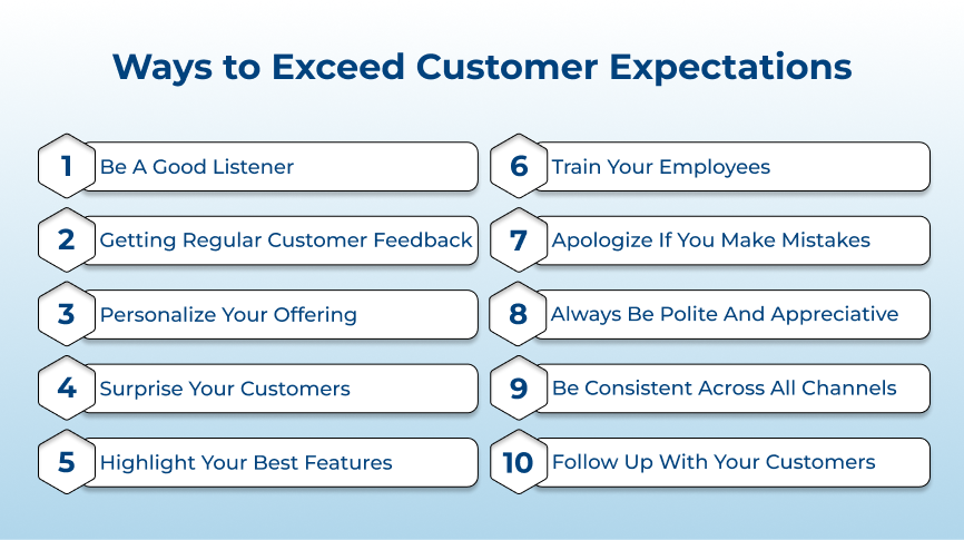 Ways to Exceed Customer Expectations