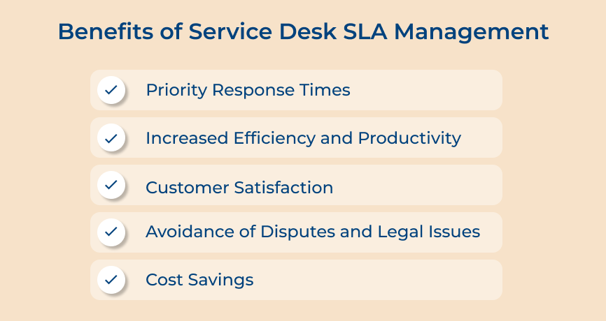 Service Desk SLA Management Benefits