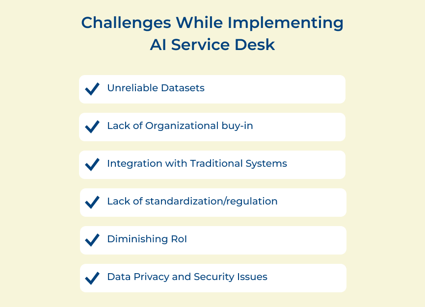 Challenges While Implementing AI Service Desk