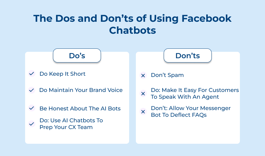 The Dos and Don’ts of Using Facebook Chatbots