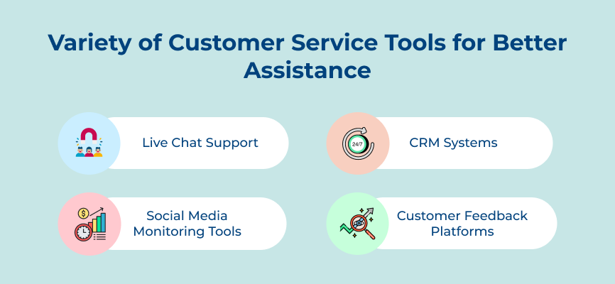 Variety of Customer Service Tools for Better Assistance