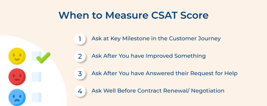 when to measure CSAT score