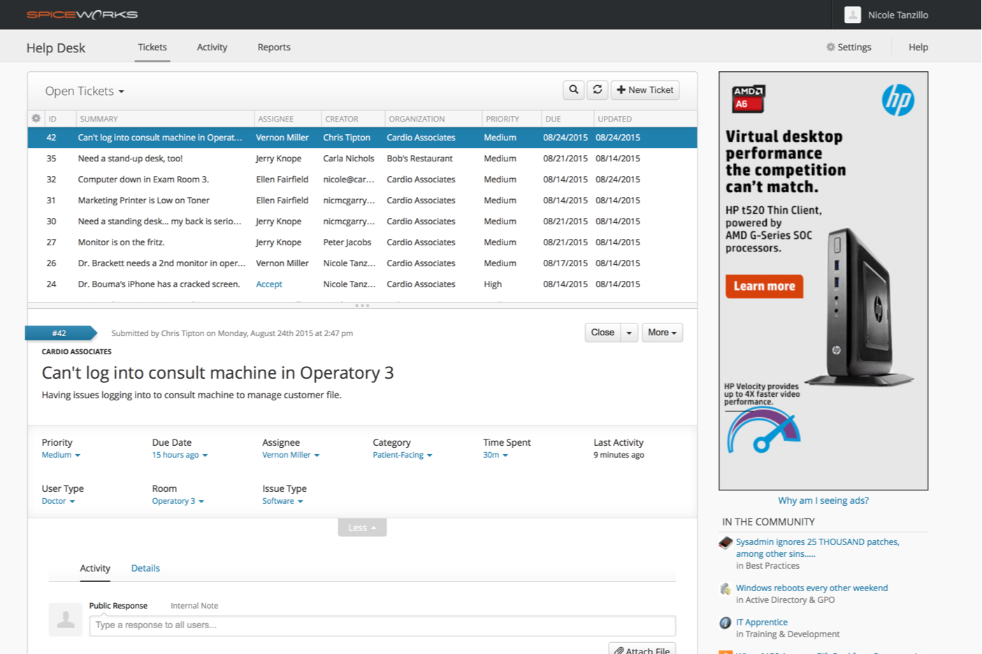 Spiceworks help desk