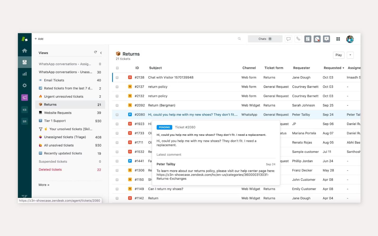 Zendesk Email Help Desk Software