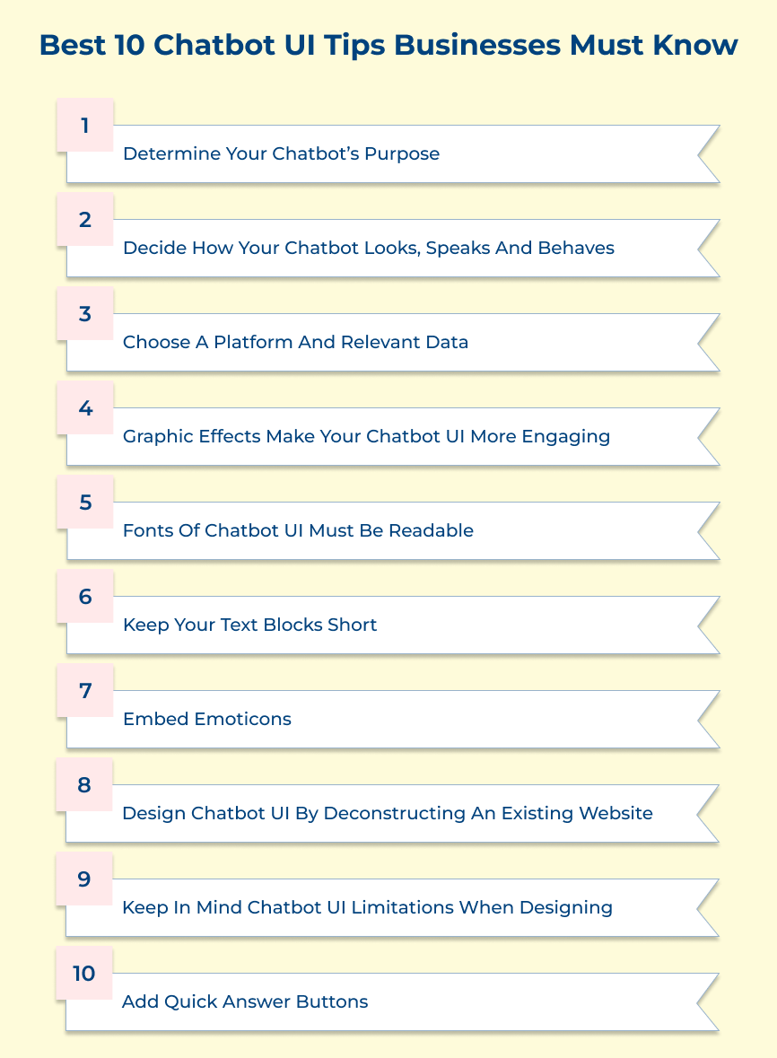 Best 10 Chatbot UI Tips Businesses Must Know