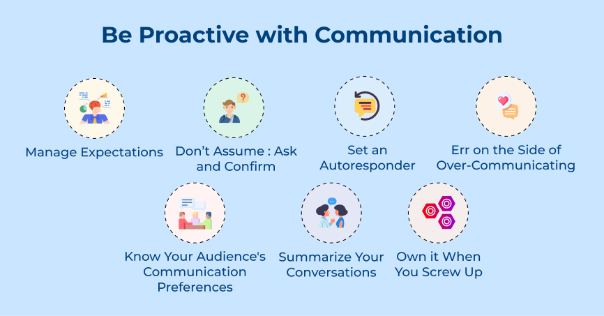 Be Proactive with Communication