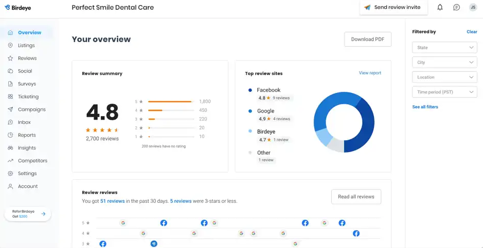 Birdeye Social Media Customer Service Software