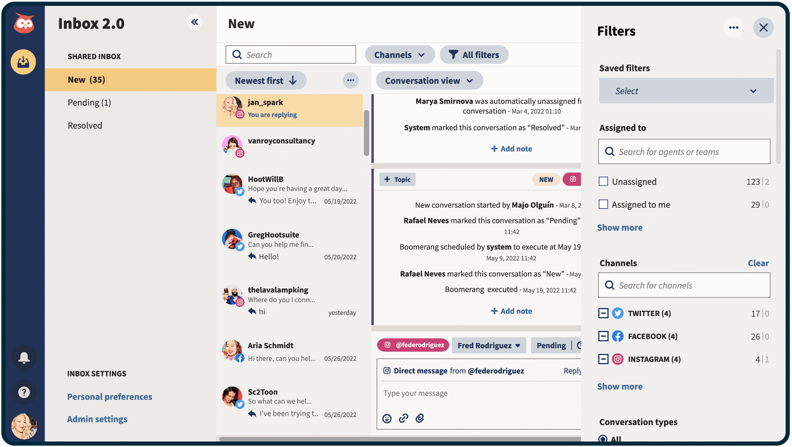 Hootsuite Social Media Customer Service Software