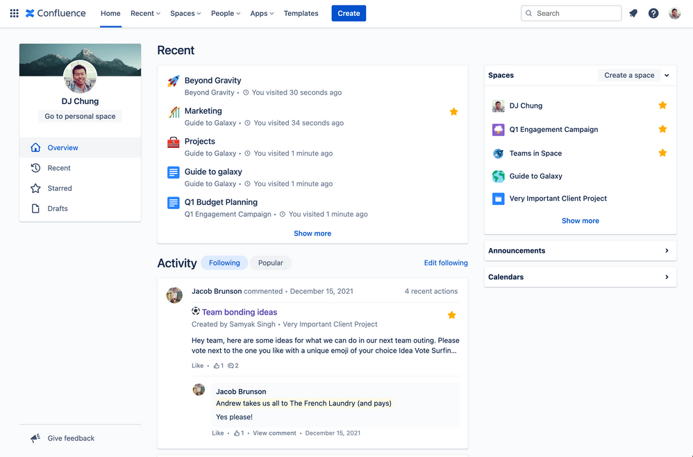 Confluence Knowledge Sharing Tool