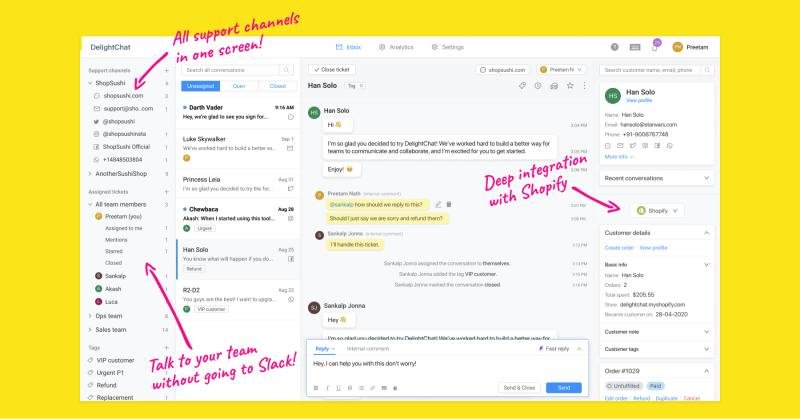 DelightChat Shopify Customer Service Apps