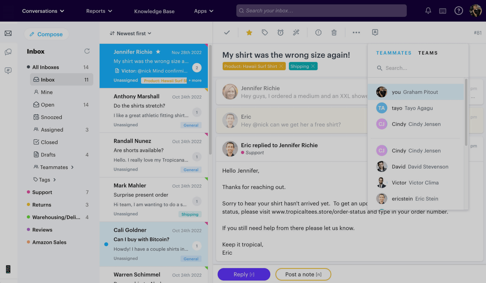 Groove Email Support Software