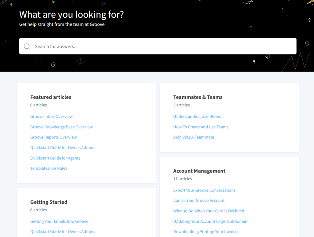 Groove SaaS Knowledge Base