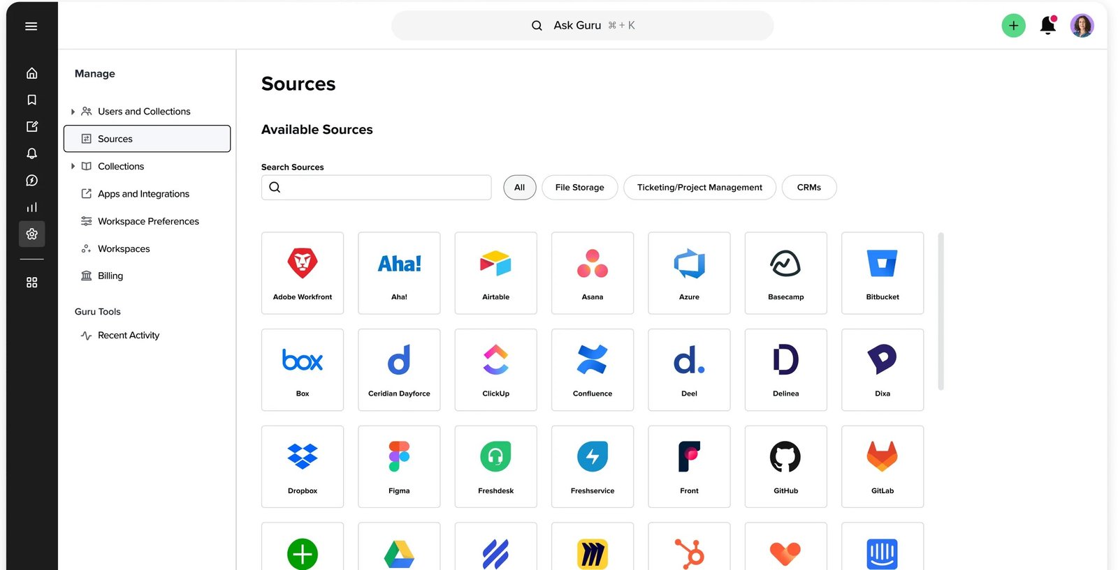 Guru Knowledge Management Tools