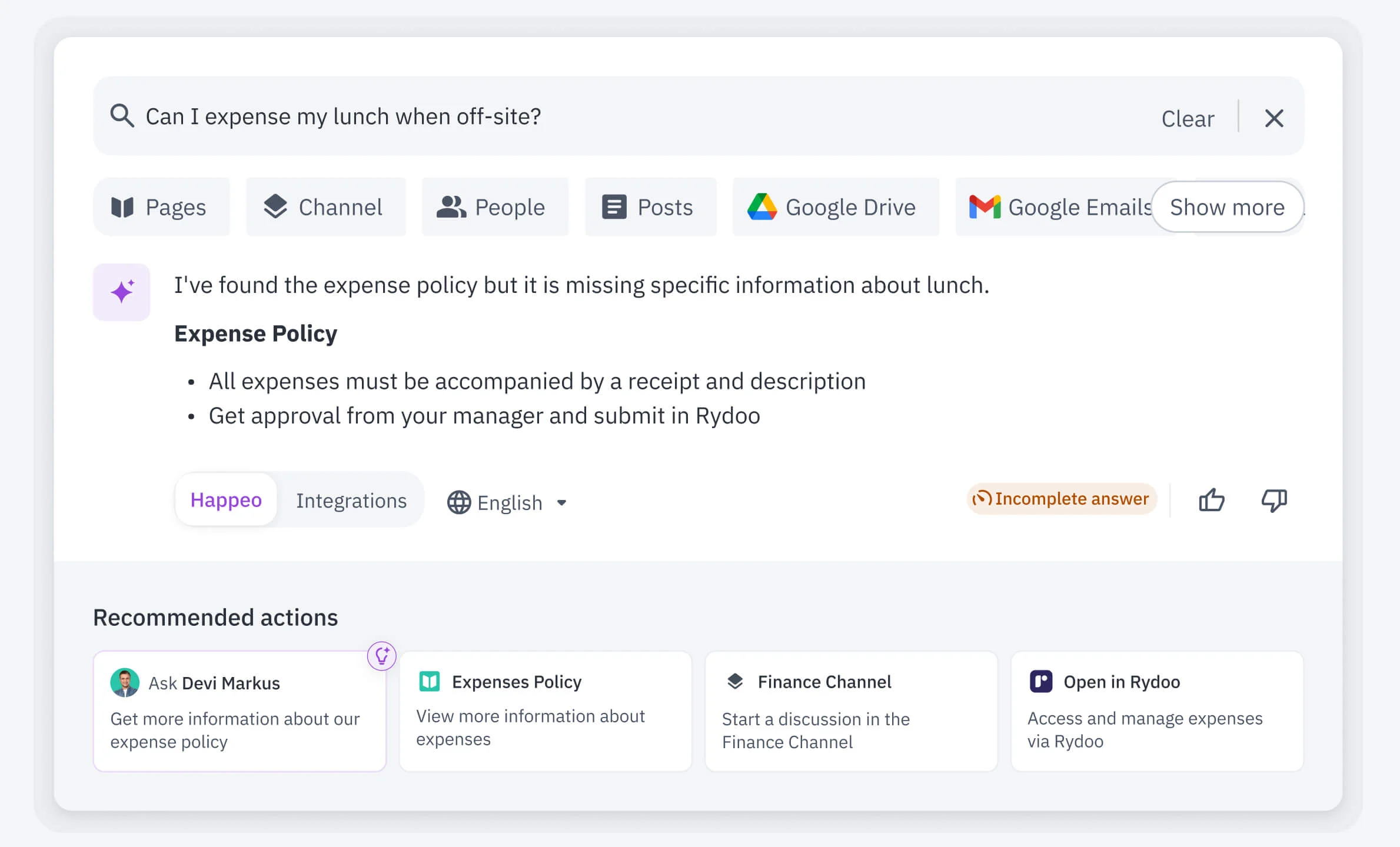Happeo Knowledge Management Tools
