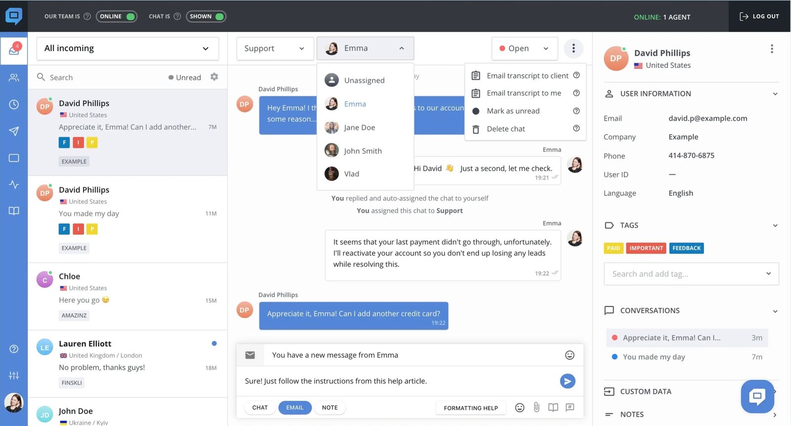 HelpCrunch Customer Messaging Platform