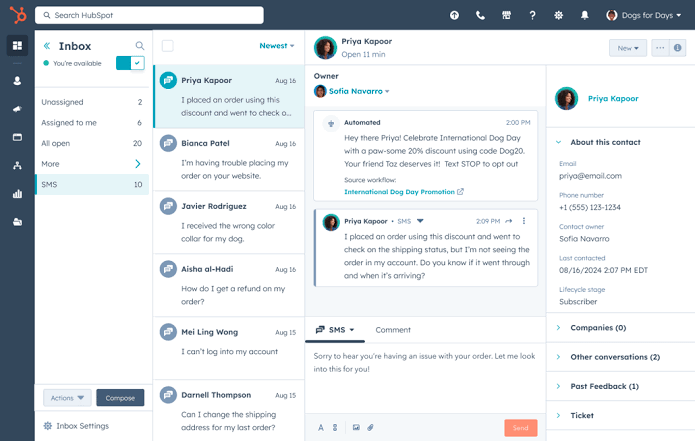 HubSpot Customer Messaging Platform