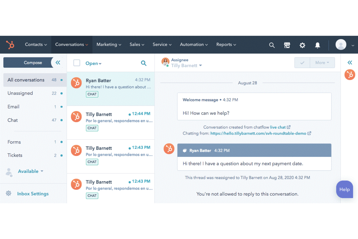 HubSpot Service Hub CCM Software