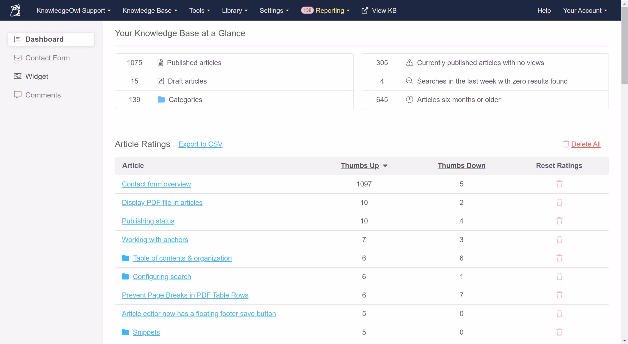 KnowledgeOwl SaaS Knowledge Base