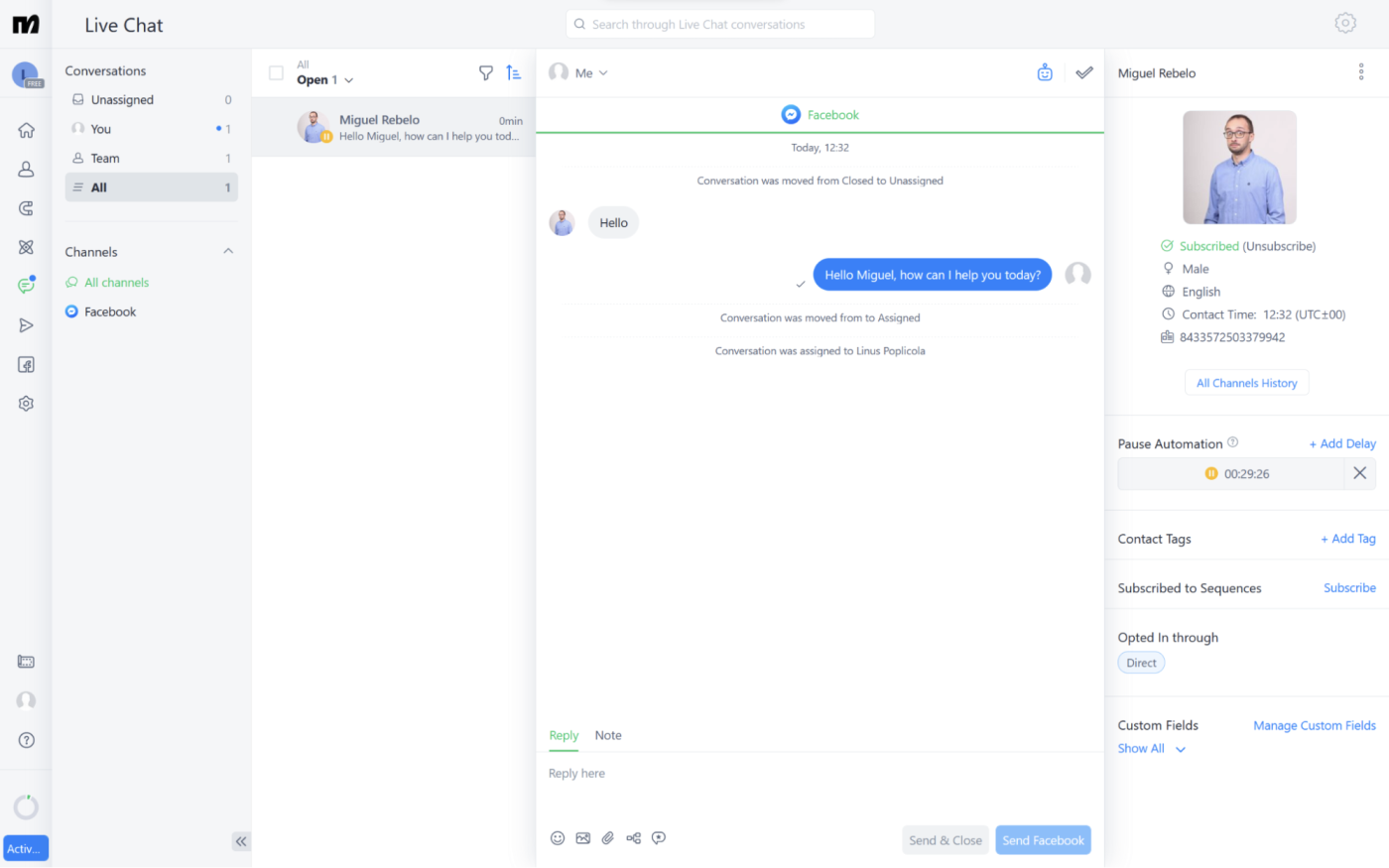 ManyChat Chatbot Software