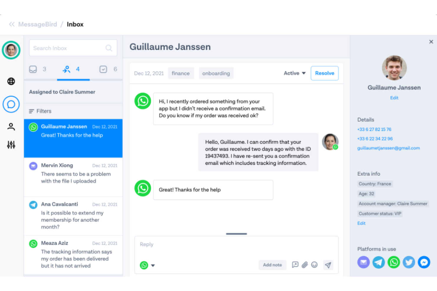 MessageBird Customer Messaging Platform