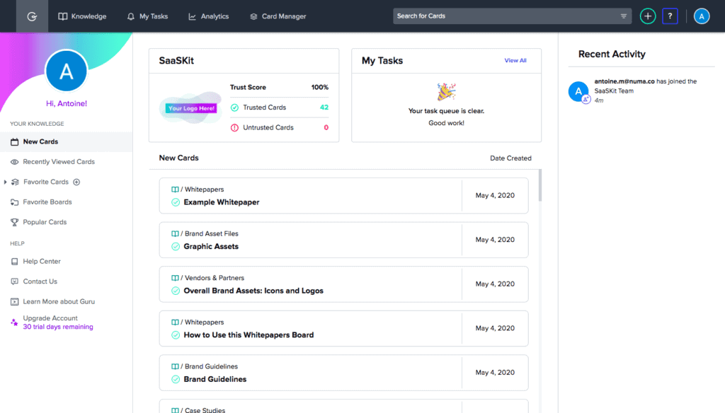 Nimbus Knowledge Sharing Tool