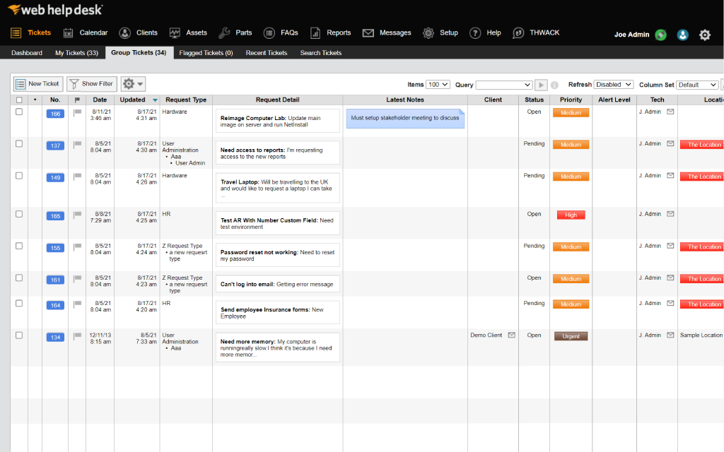 SolarWinds Service Desk