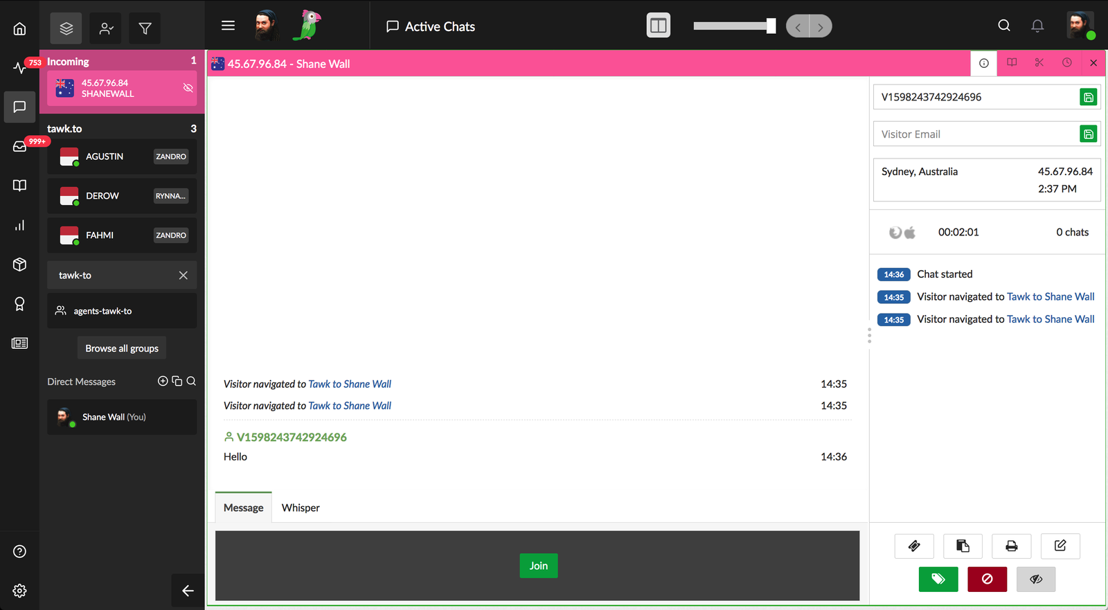 Tawk.to Live Chat Software