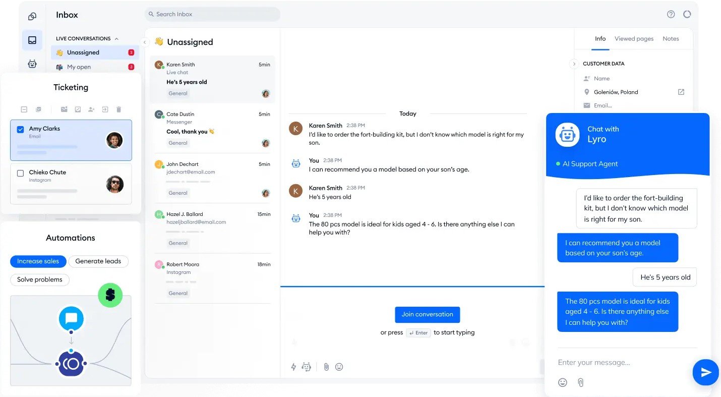 Tidio Live Chat Software