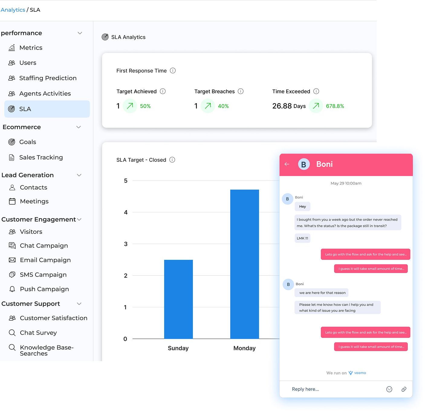 Automotive Live Chat Dashboard 1