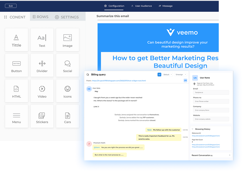 Conversational Marketing Software platformDashboard2