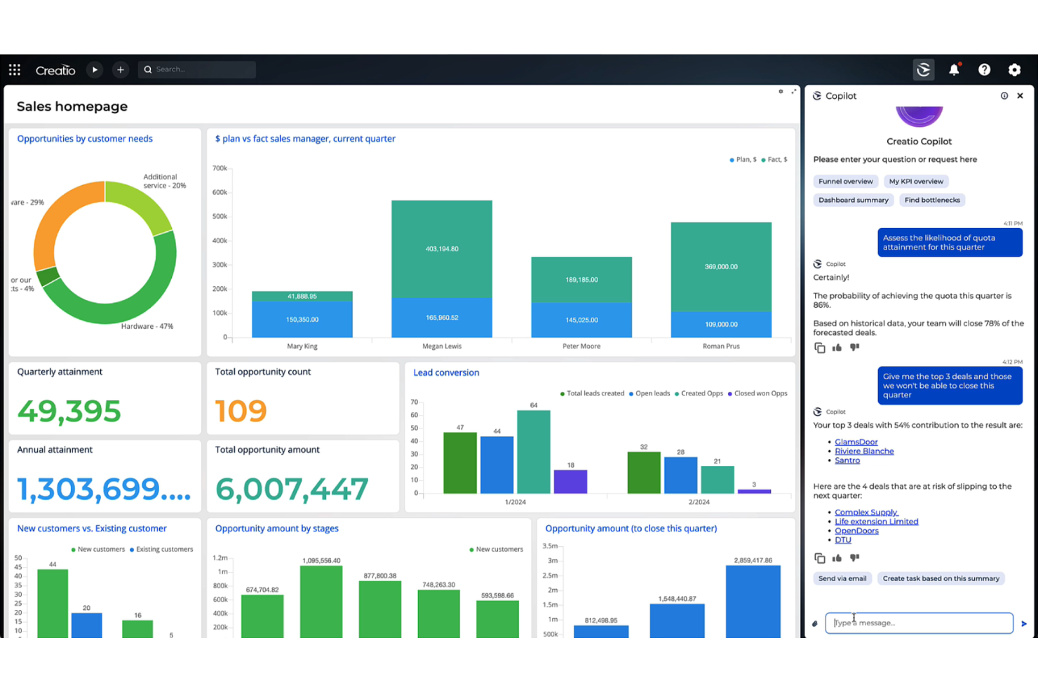 Creatio Sales Enablement Software