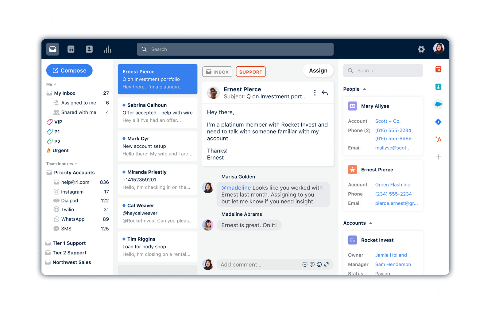 Front Customer Service Email Management Software
