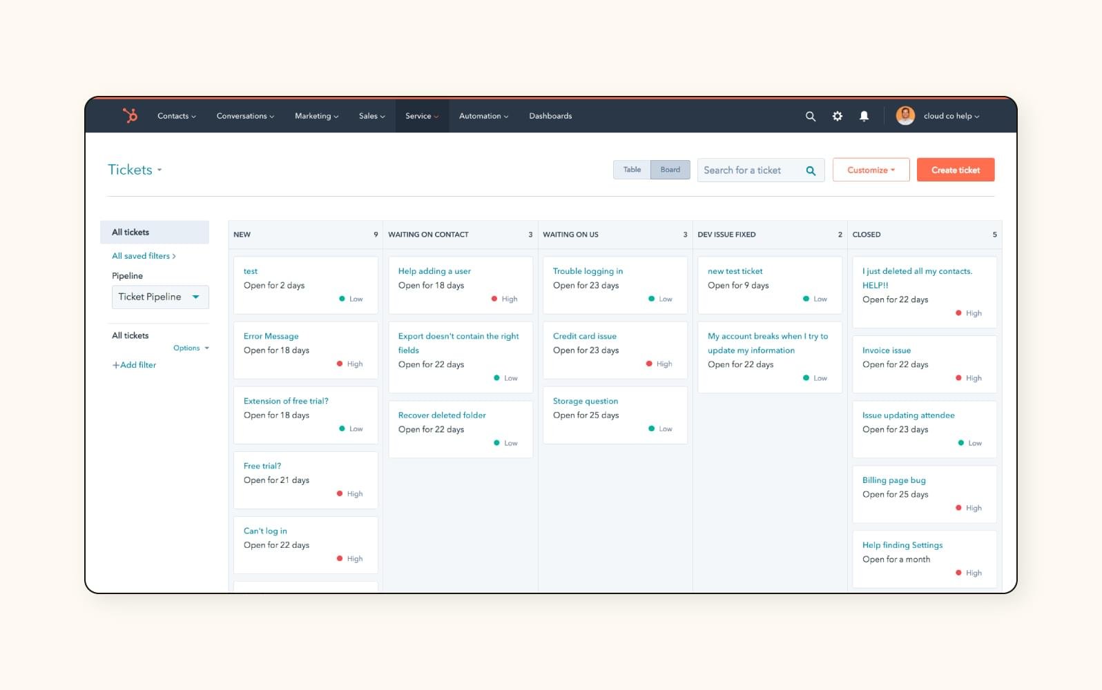 Hubspot Customer Self-Service Software