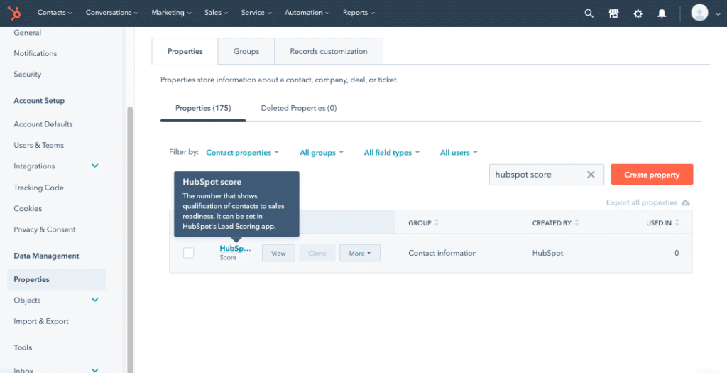 HubSpot Lead Scoring Software