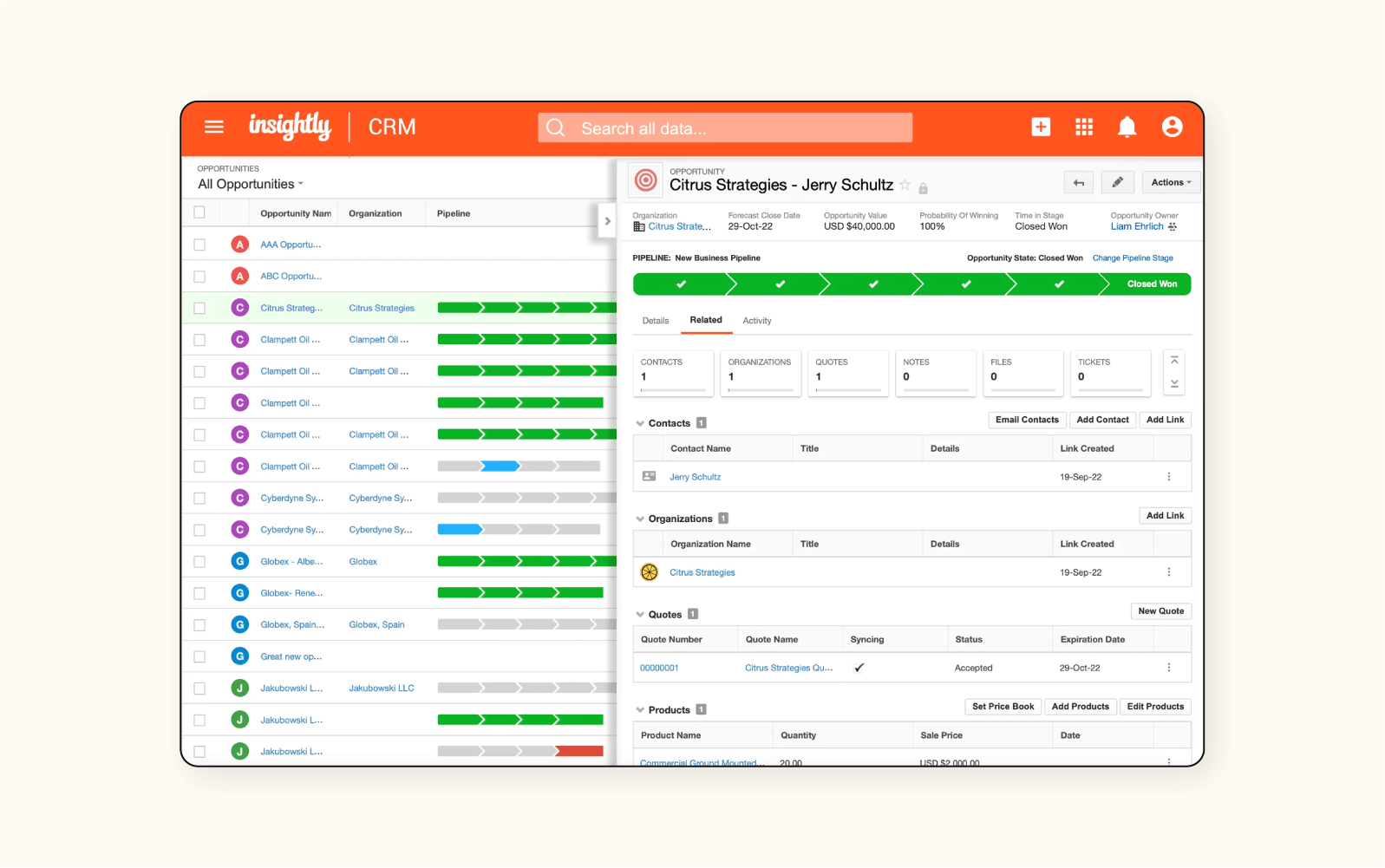 Insightly CRM software