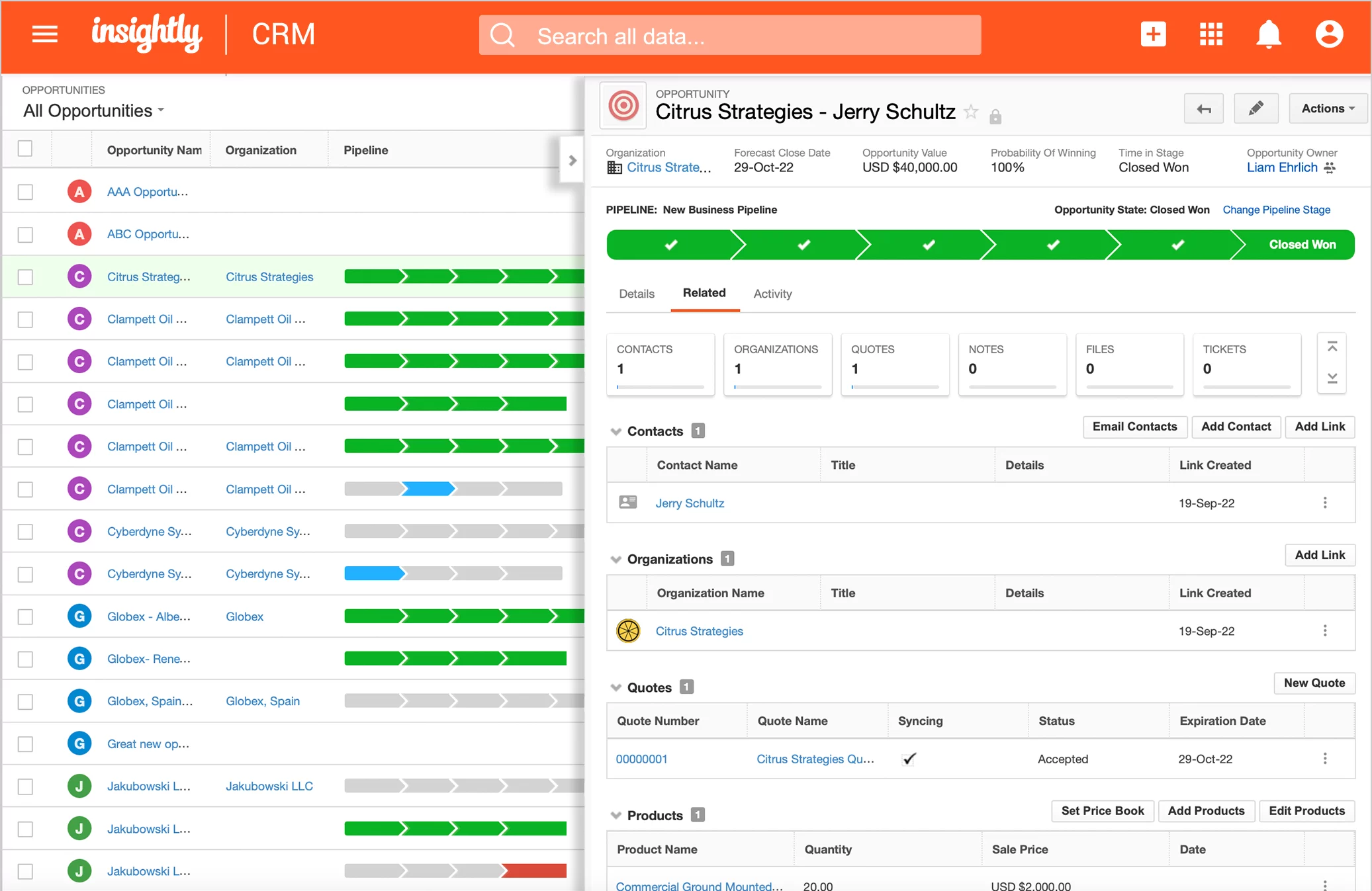 Insightly Sales Software