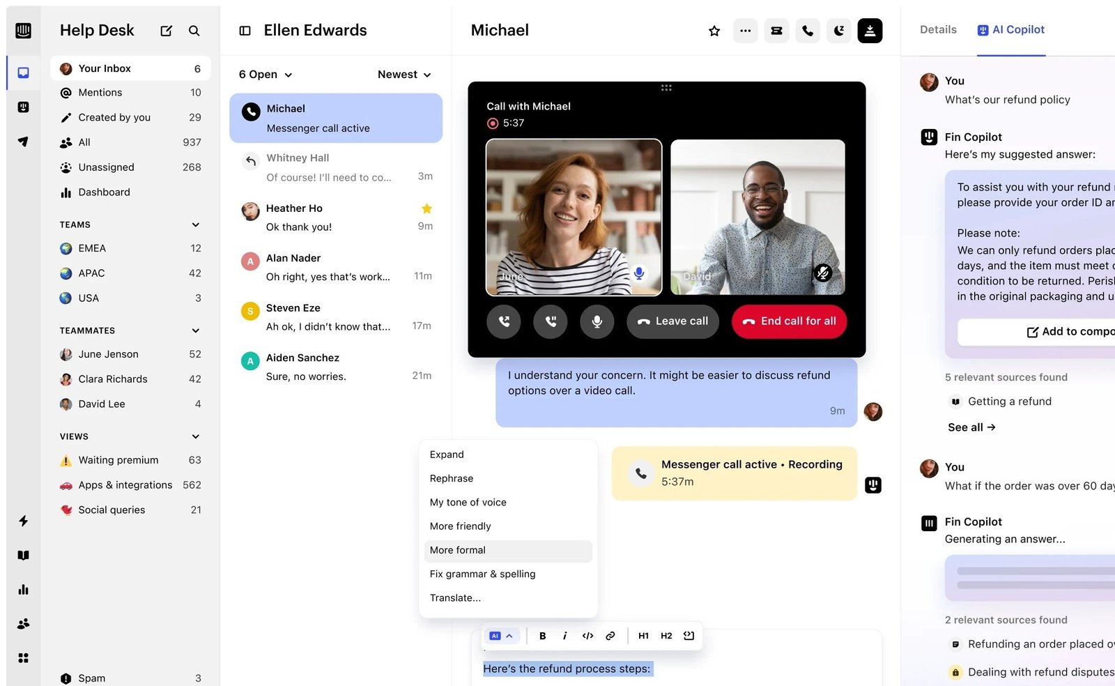 Intercom Customer Service Software for Small Businesses