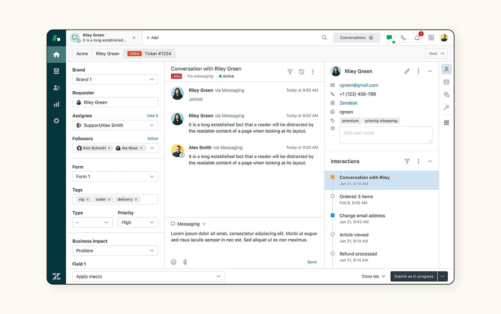 Zendesk Trouble Ticketing System