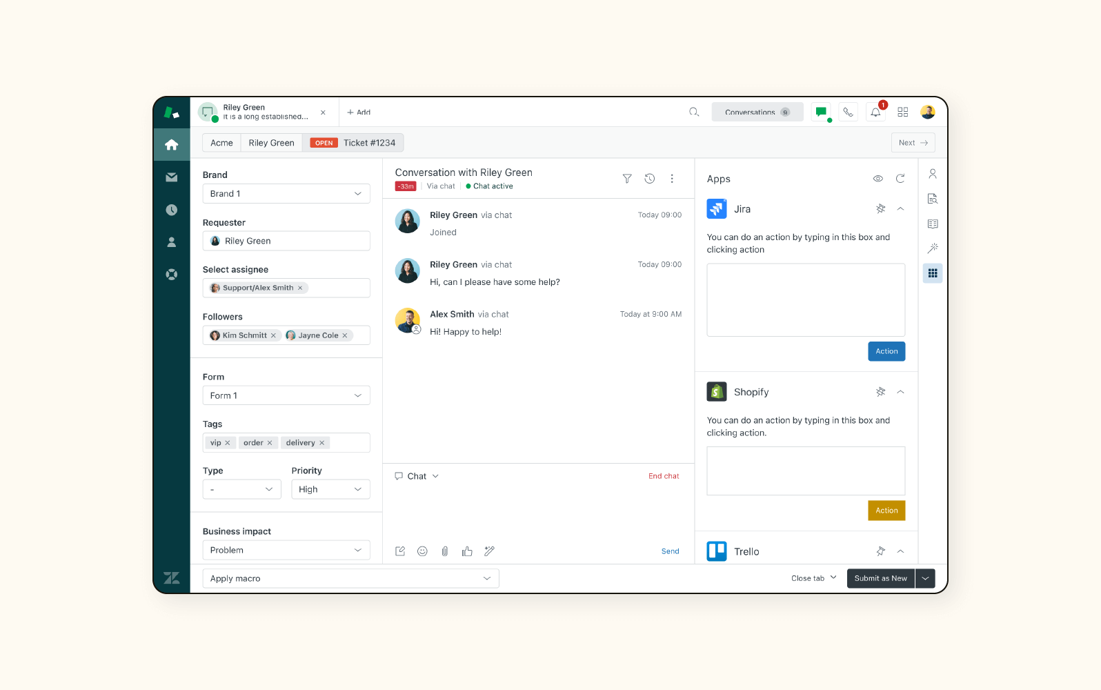 Zendesk Incident Management Software