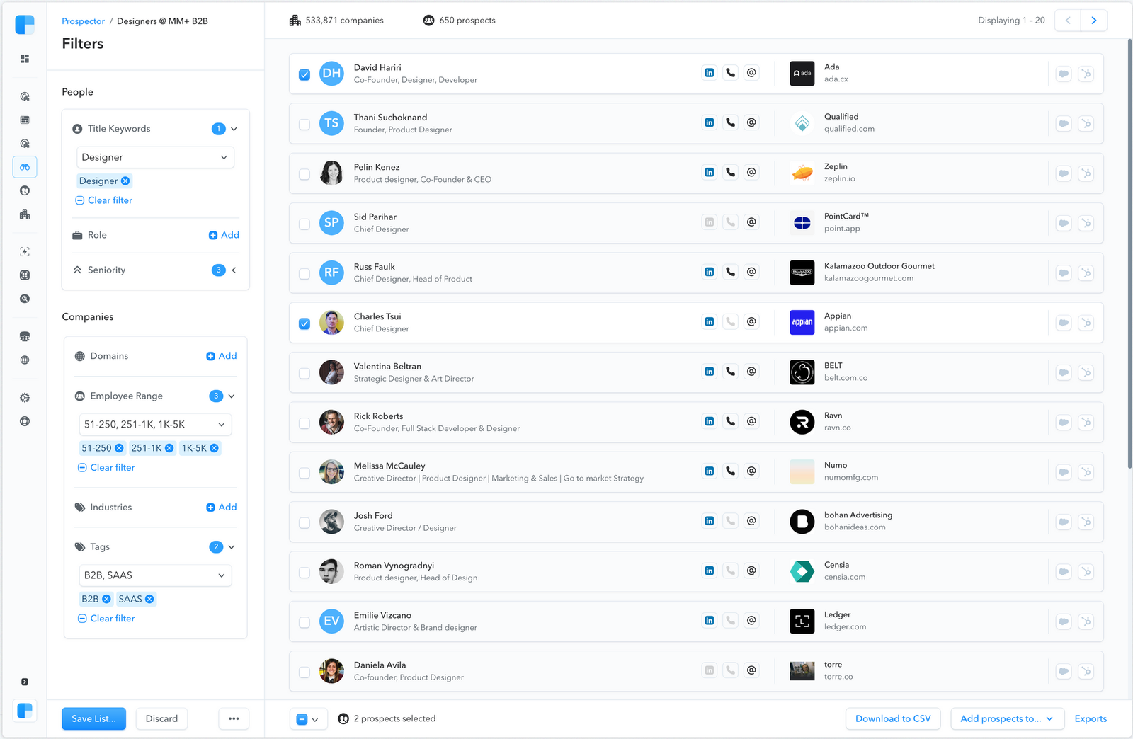 ClearBit B2B Sales Tools