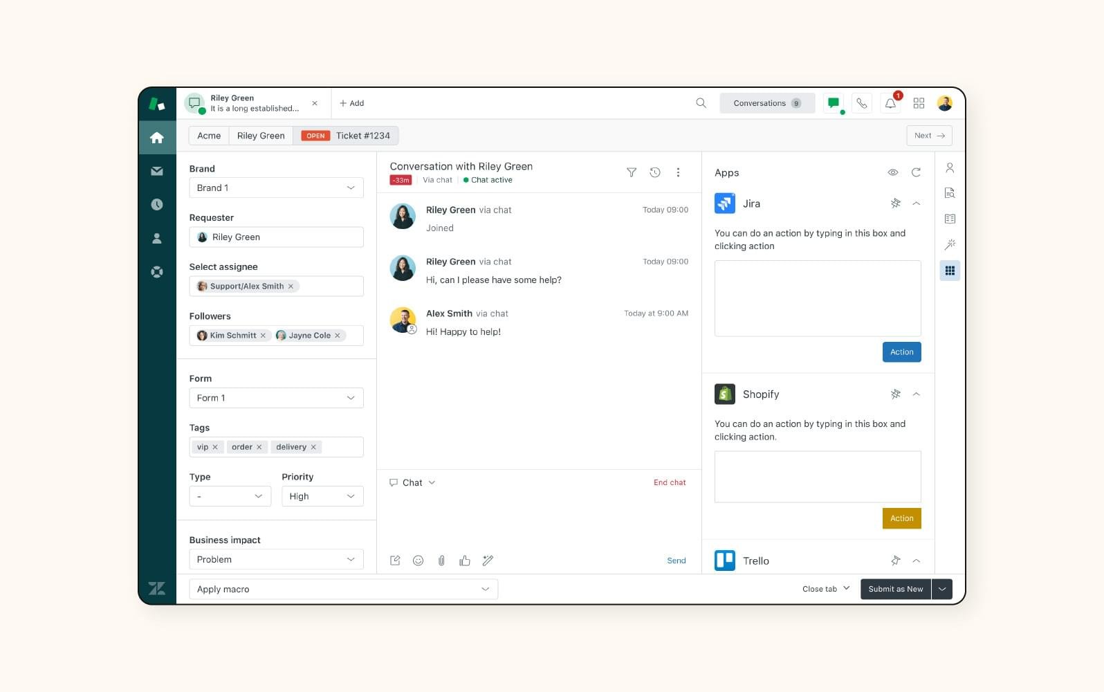 Zendesk Help Desk Software