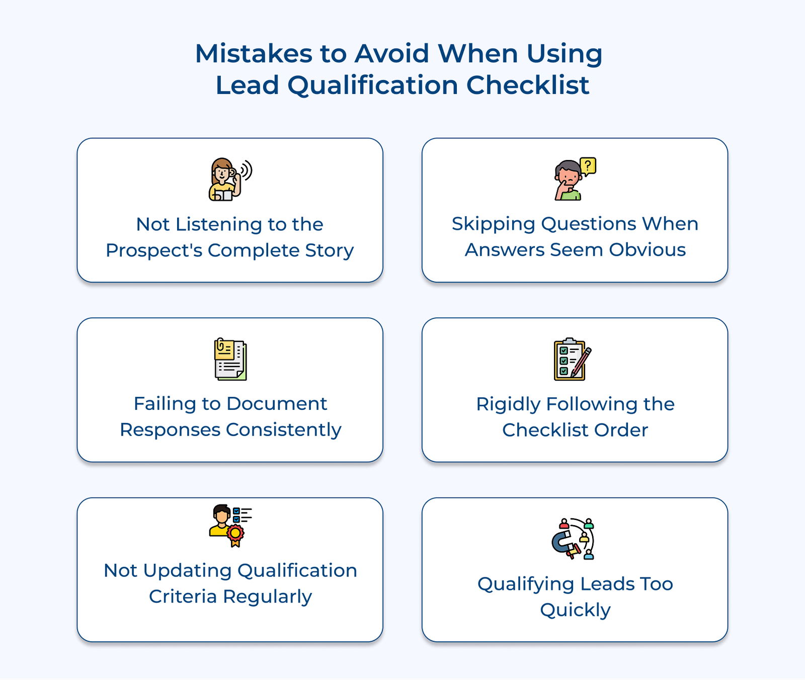 Mistakes To Avoid When Using Lead Qualification Checklist Mistakes To Avoid When Using Lead Qualification Checklist