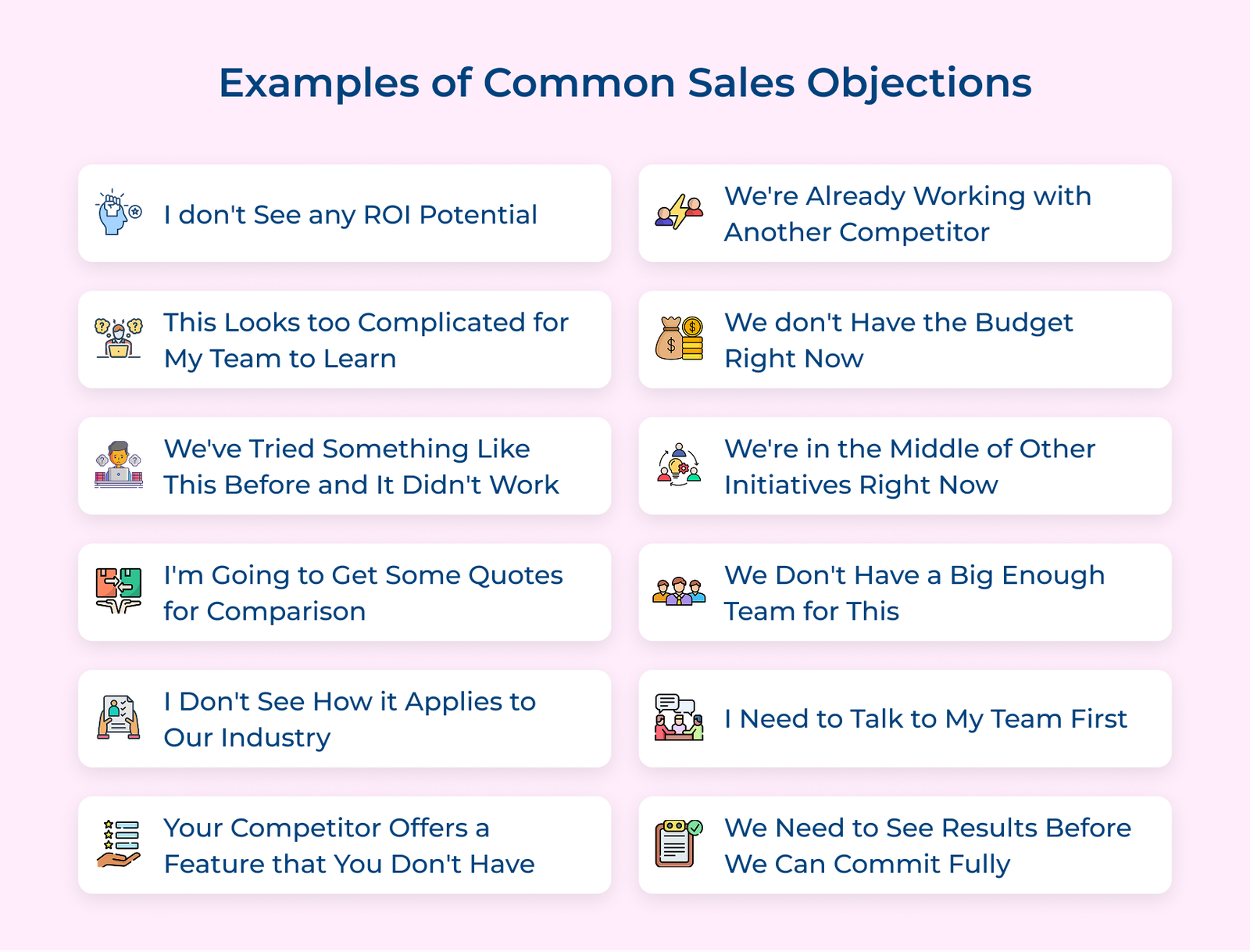 Examples of Common Sales Objections Examples of Common Sales Objections
