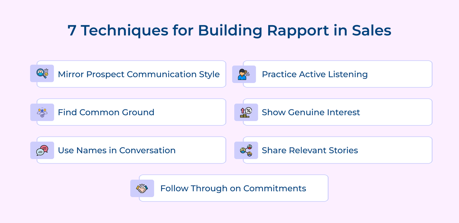 7 Techniques for Building Rapport in Sales 7 Techniques for Building Rapport in Sales